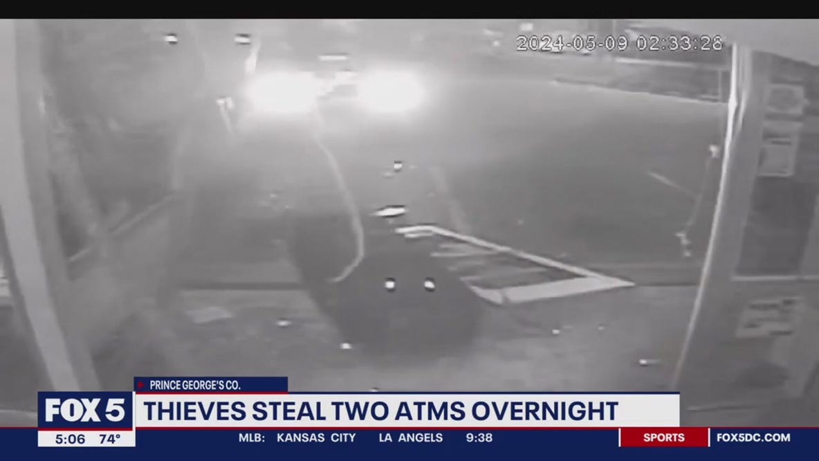 Thieves steal ATMs from two Prince George's County convenience stores overnight